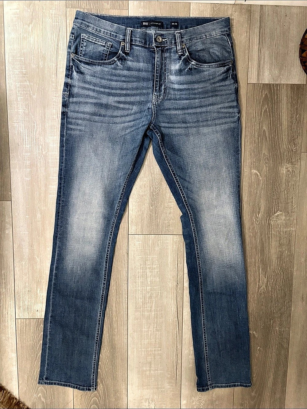 BKE Jake Straight Jeans Slim Straight Blue Waist 36x36